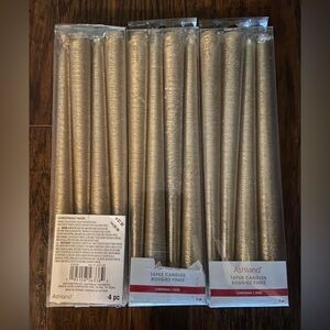 12 Gold Tapper Candles